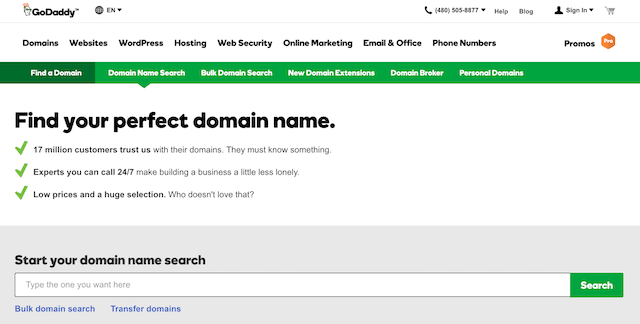 Search & Buy Available Domains - Register a Domain with GoDaddy